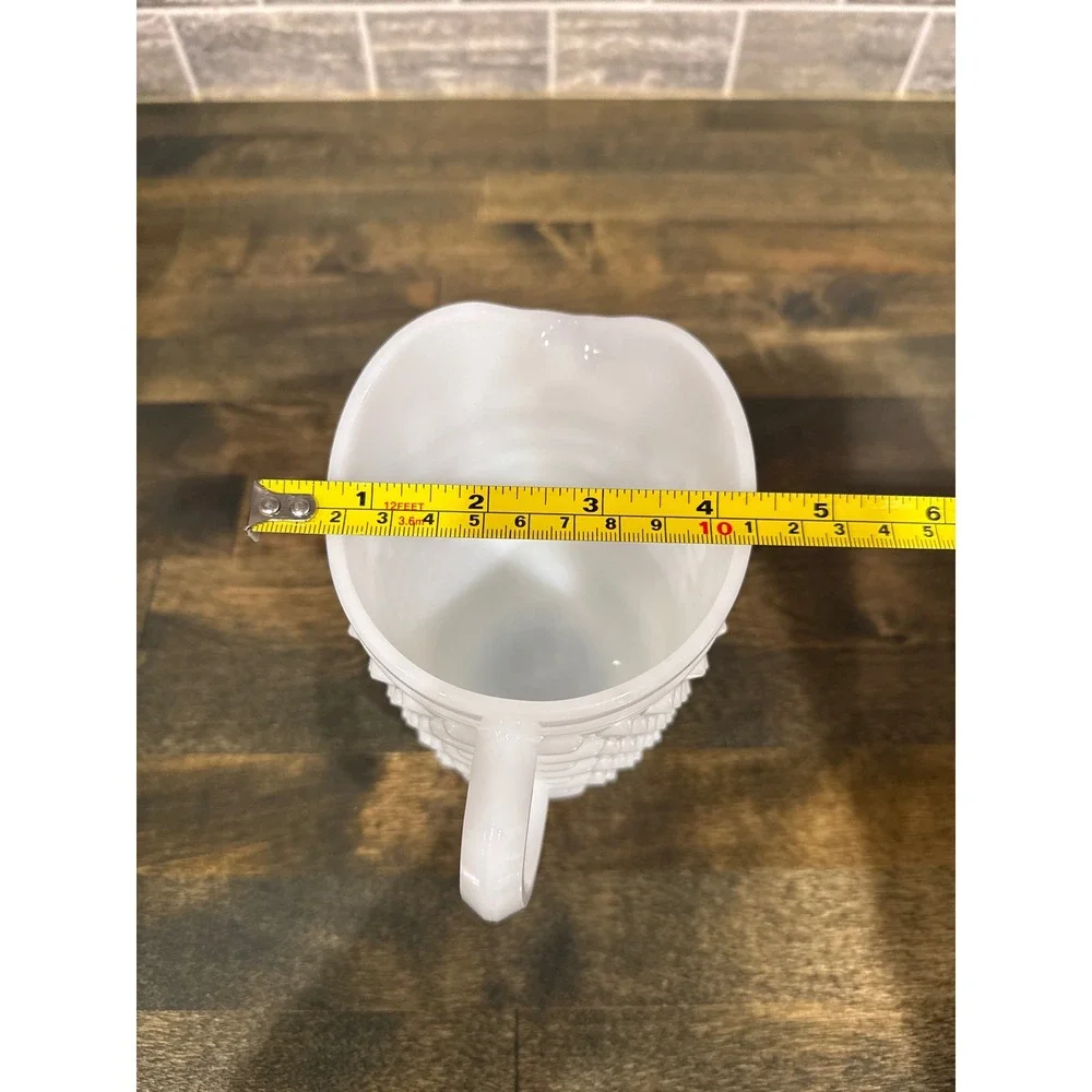 Fenton‎ White Milk Glass Hobnail Pitcher Vintage 5.5 Inch Creamer Vase